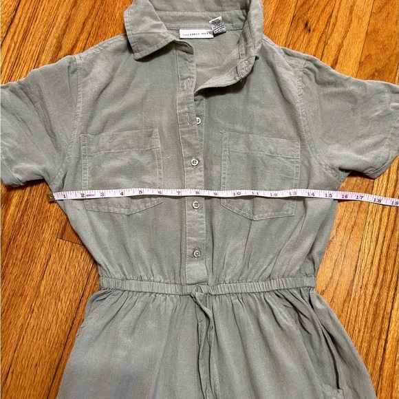 Sincerely Jules Jumpsuit Size XS Tie Waist Cuffed Sleeves Cuffed Straight Leg - Picture 7 of 14